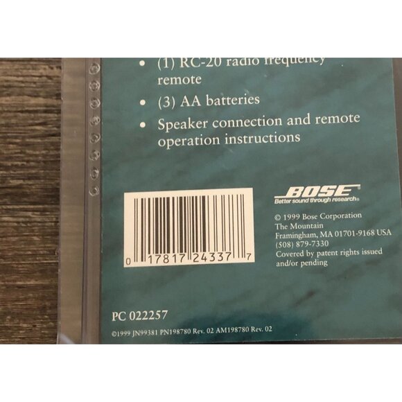 Bose Lifestyle System Zone 2 Stereo Adapter Kit Use w/ 901, 30, 25, & 20 New - Picture 3 of 3